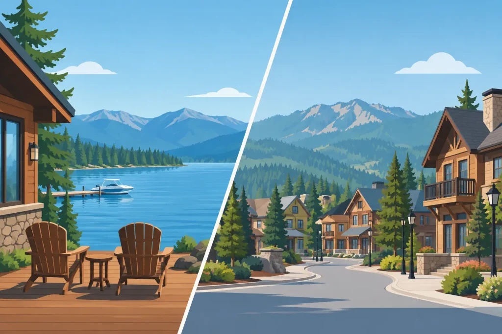 Lakefront Versus Village Lodging in Big Bear